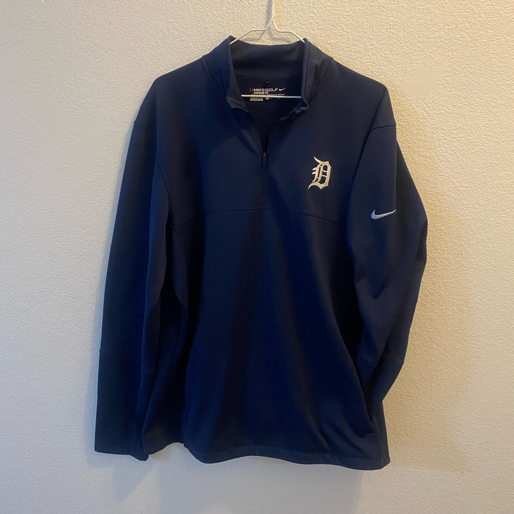 Nike Navy Blue Detroit Tigers Quarter-Zip Golf Pullover
